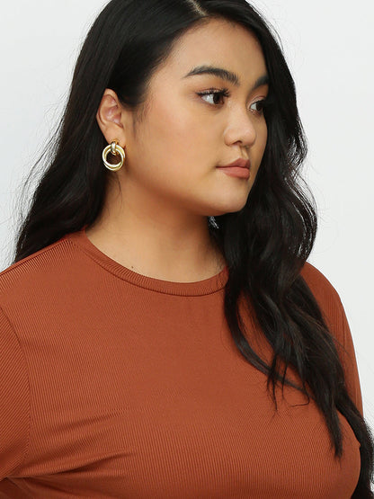 Long Sleeve Irregular Hem T-Shirt