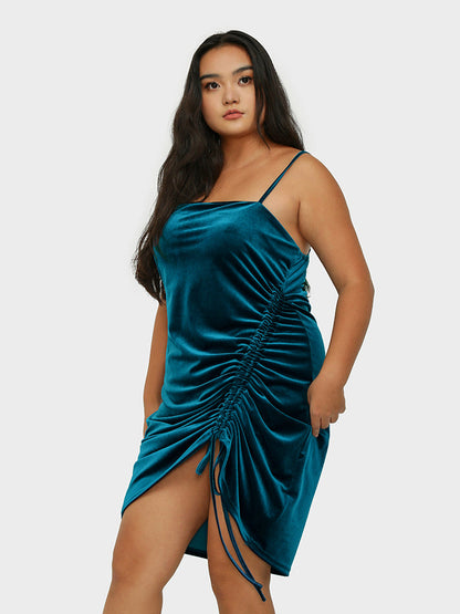 Sexy Drawstring Suspender Dress