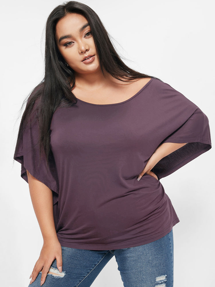 Dolman Sleeve One Shoulder Modal T-shirt