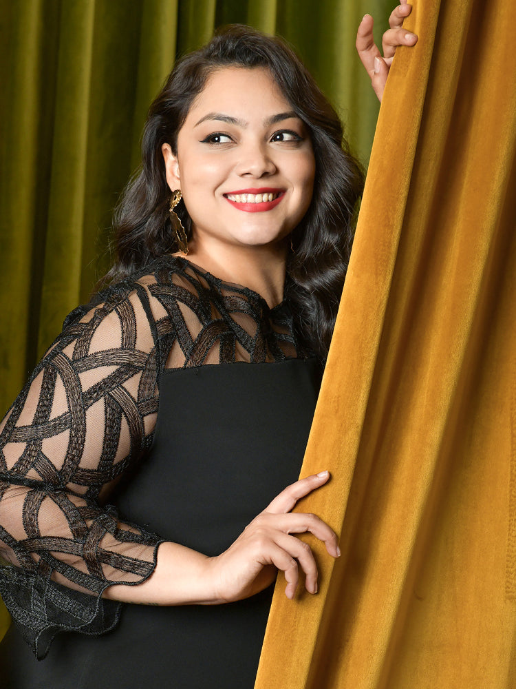 Lace Hollow Out Patchwork Dress