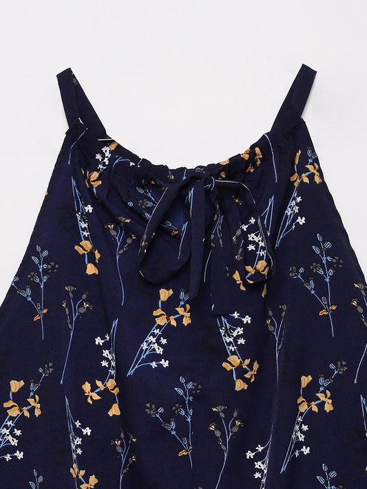 Floral Tie Back Halter Top