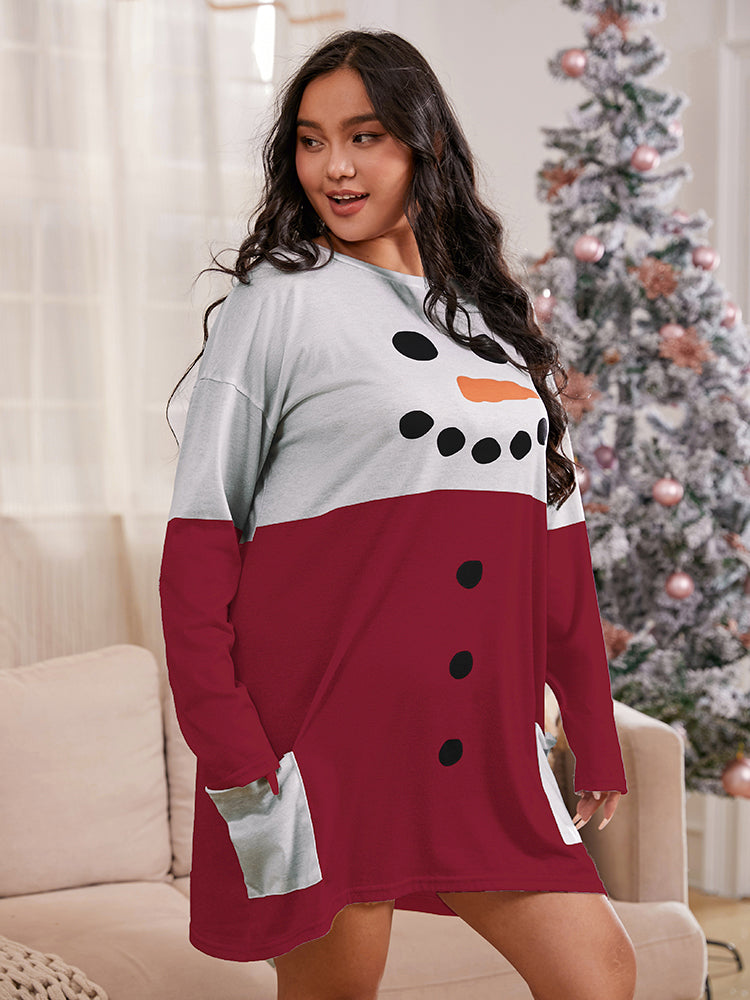 Color Block Graphic Print Casual Dress