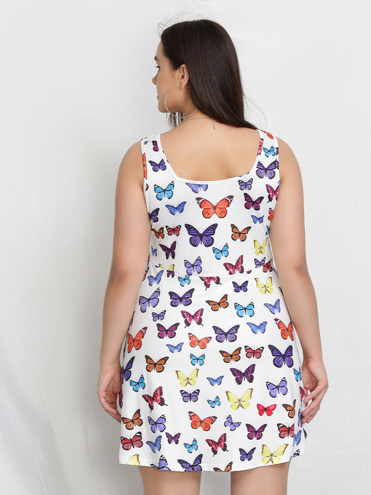 Allover Butterfly Bodycon Dress