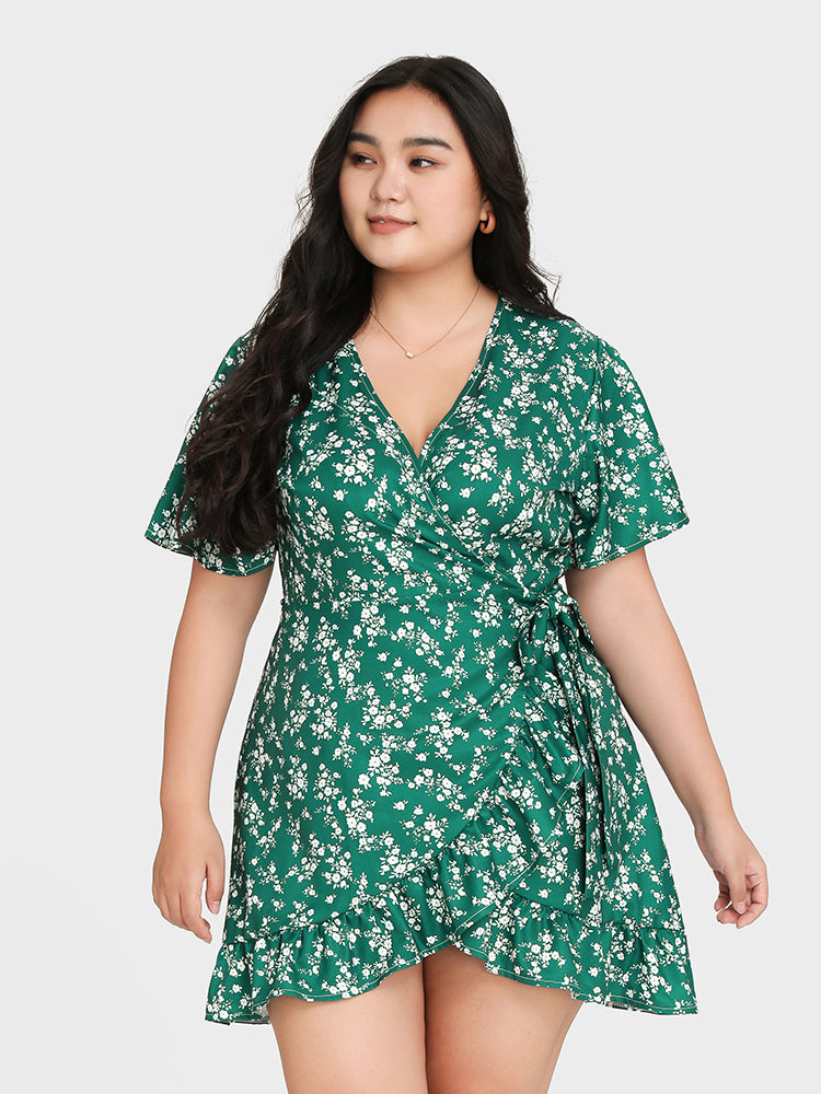 Ditsy Irregular Hem Dress