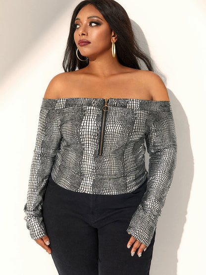 Snakeskin Cut Out Bodycon T-shirt