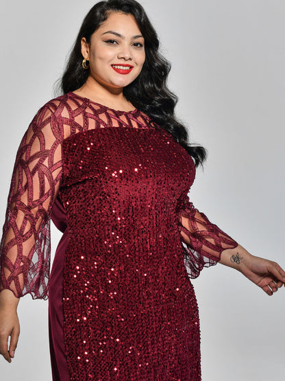 Sequins Patchwork Dress