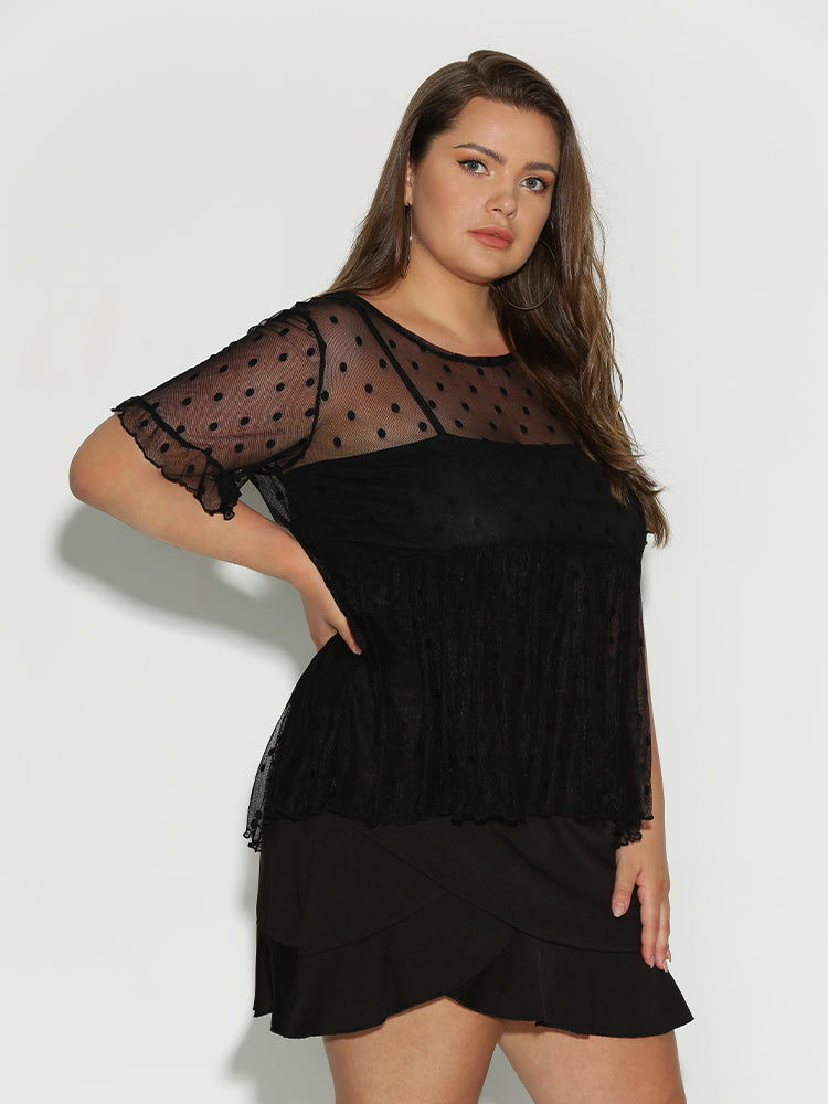 See Through Dot T-Shirt