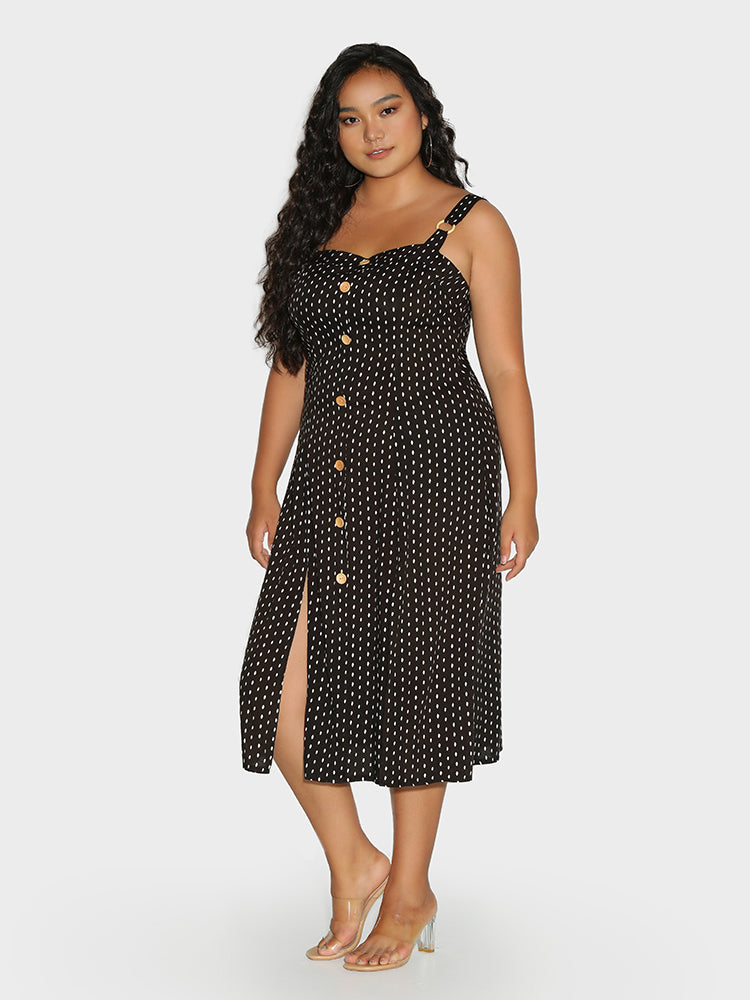 Dot Button Ring Dress