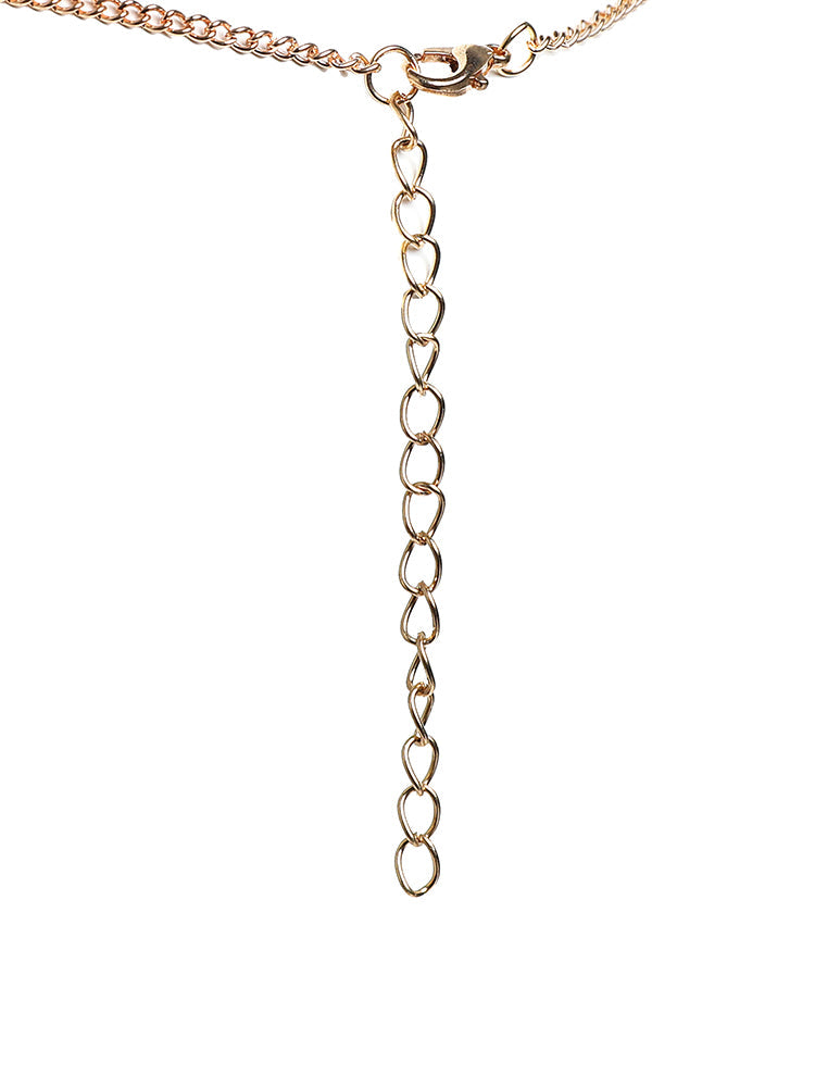 Rhinestone Tree Charm Necklace