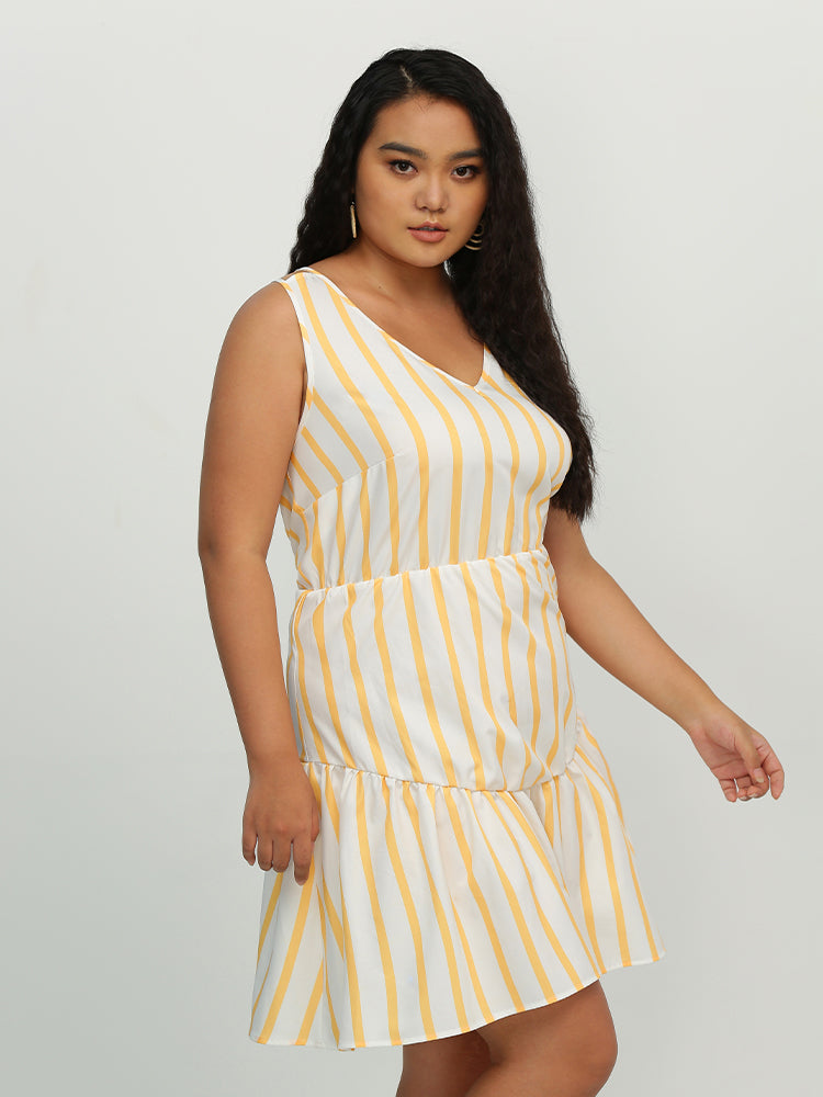 Striped Cross Back Dress