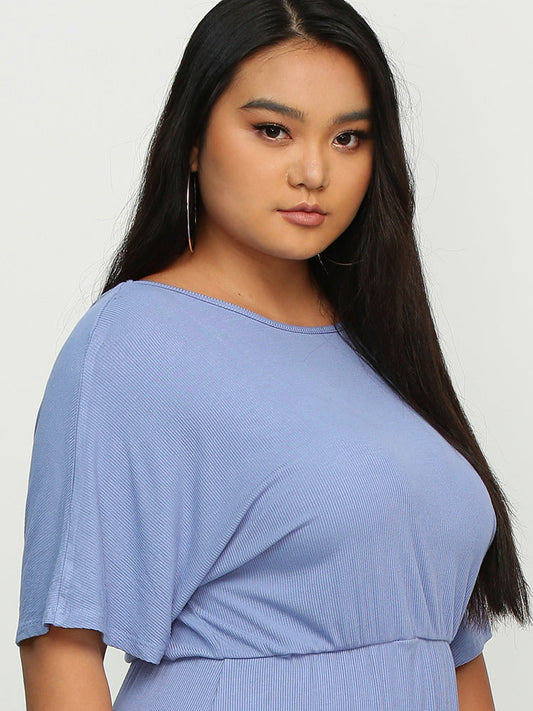 Cross Back Irregular Hem Dress