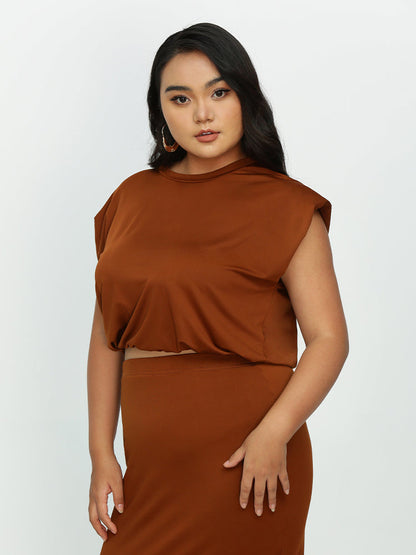 Cap Sleeve Round Neck T-Shirt