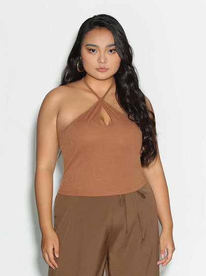Halter Neck Keyhole Top