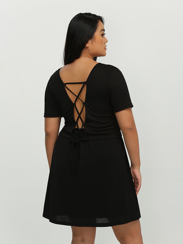 Cross Back Backless T-Shirt