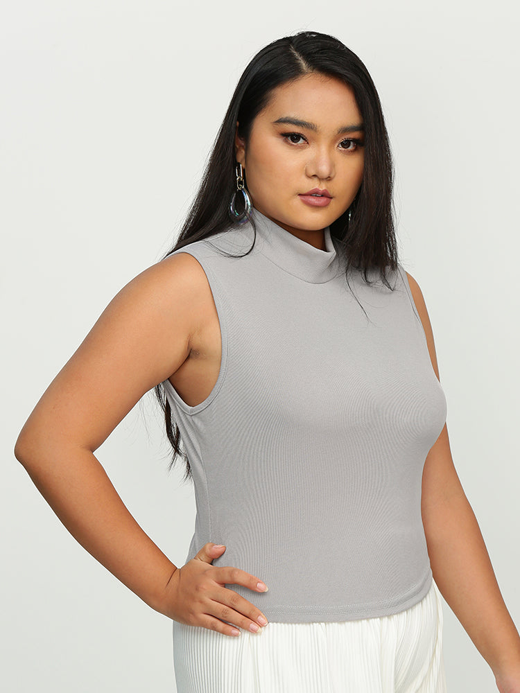 Round Neck Sleeveless Top
