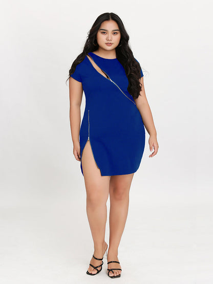 Cut Out Zipper Dress