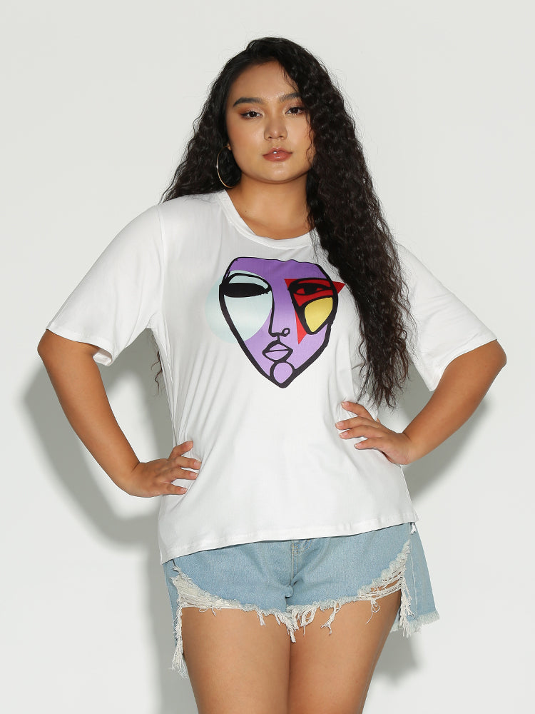 Face Figure Print T-Shirt