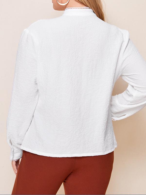 Stand Collar Solid Shirt