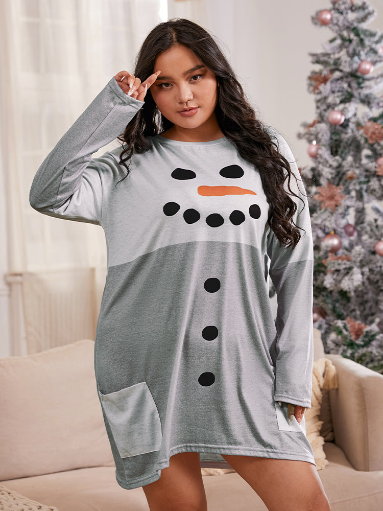 Color Block Graphic Print Casual Dress