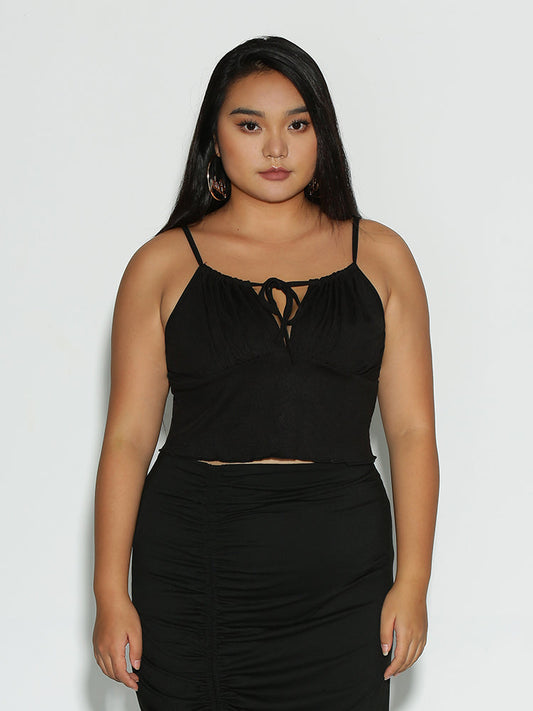 Keyhole Knotted Backless Top