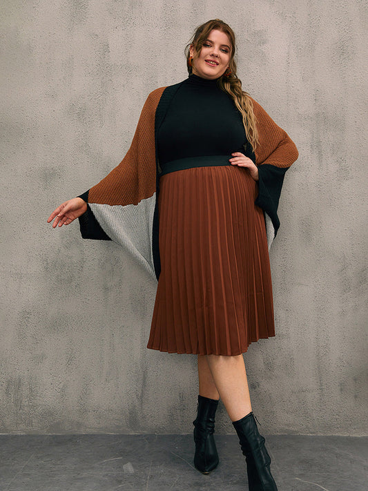 Contrast Dolman Sleeve Sweater