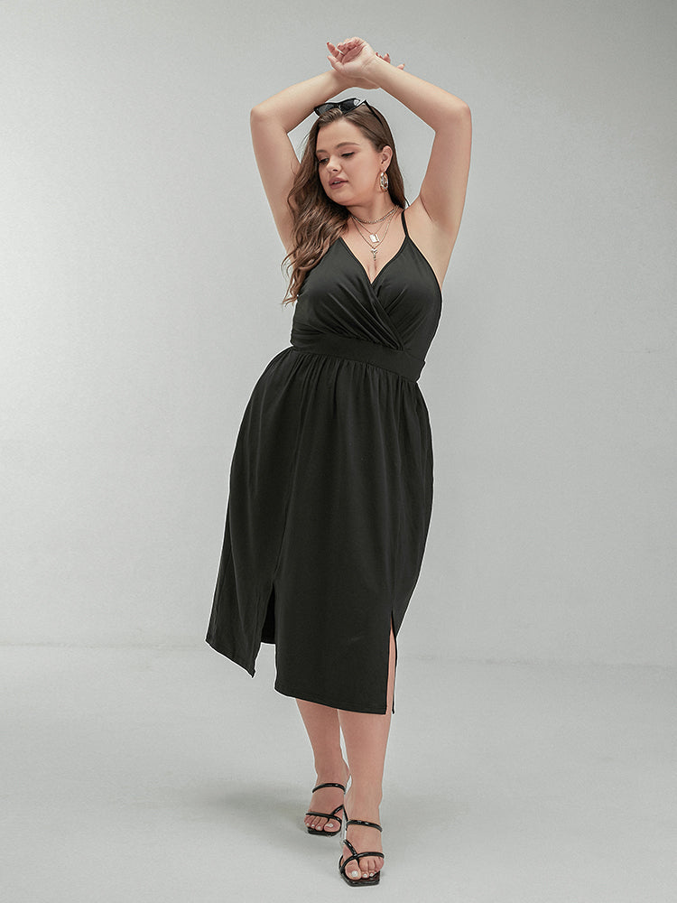 V Neck Suspender Dress