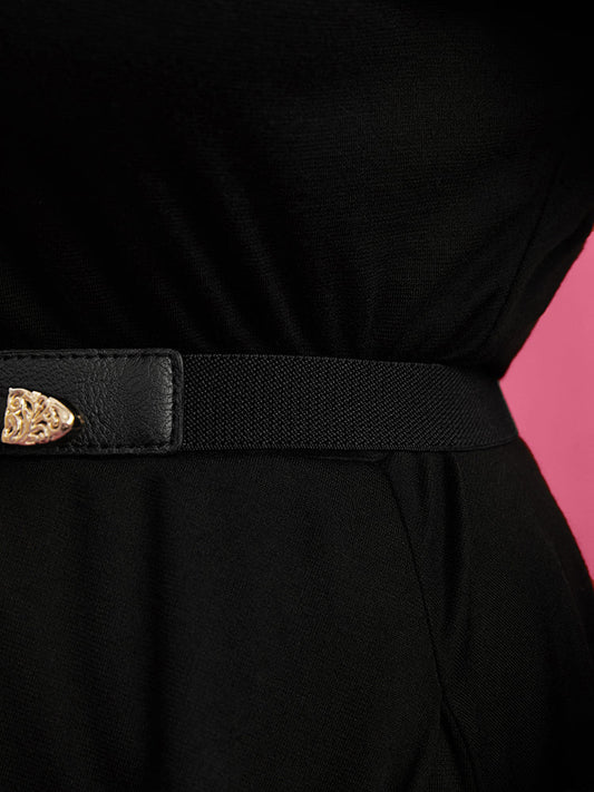 Symmetrical Double Buckle Elastic Belt