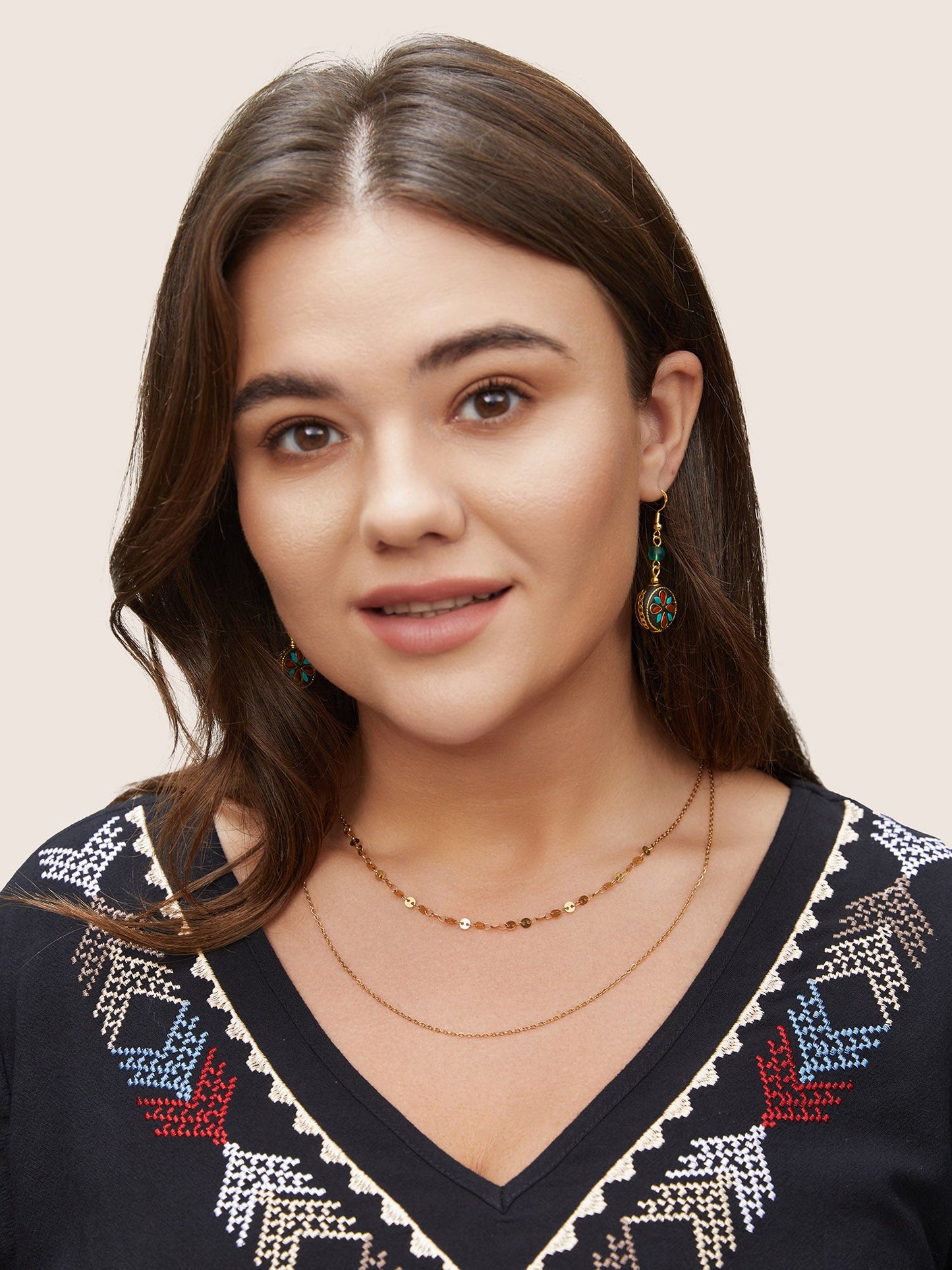 925 Silver Needle Boho Turquoise Decor Earrings