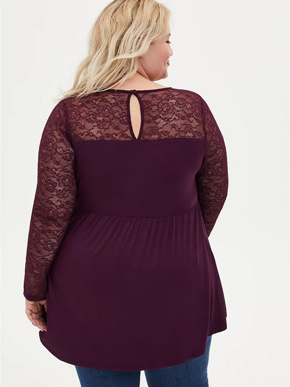 Lace Patchwork Cross Straps Top