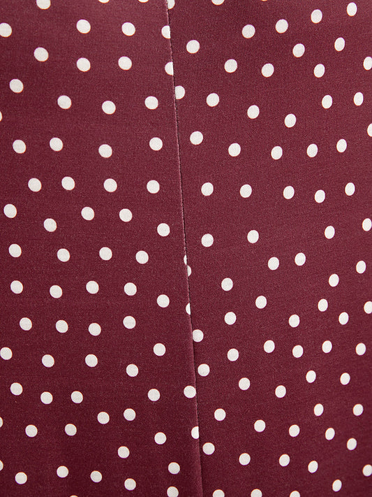 Polka Dot Spaghetti Strap Pocket Contrast Lace Jumpsuit