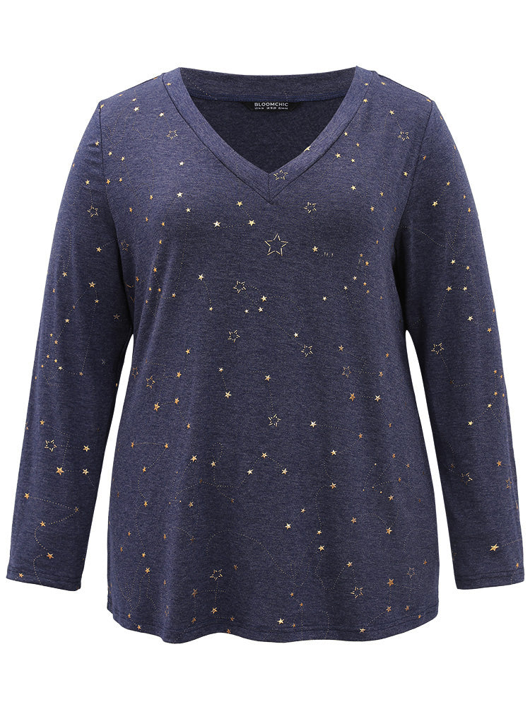 Star Glitter Long Sleeve T-shirt