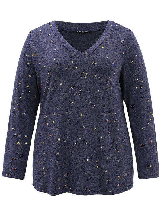 Star Glitter Long Sleeve T-shirt