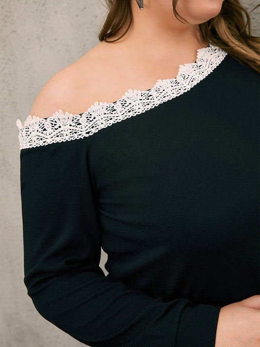 Lace Strapless Regular T-shirt