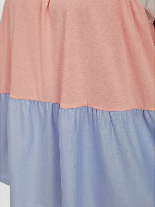 Color Block Contrast Cap Sleeve Tank Top