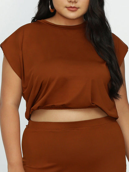 Cap Sleeve Round Neck T-Shirt