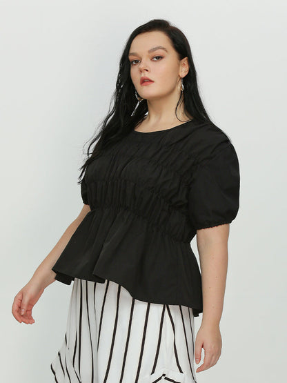 Puff Sleeve Shirred Top