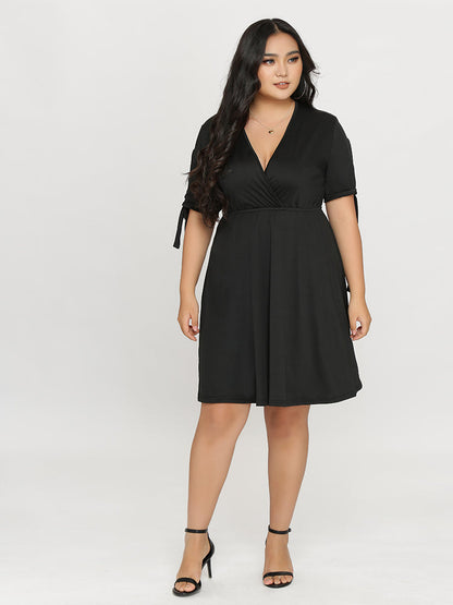 Crossover Neckline Dress