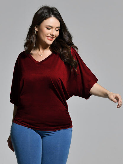V-Neck Dolman Sleeve T-Shirt