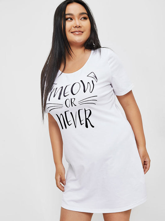 Cartoon Letter Graphic Lounge Dress