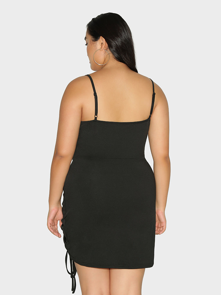 Ruched Knotted Dress