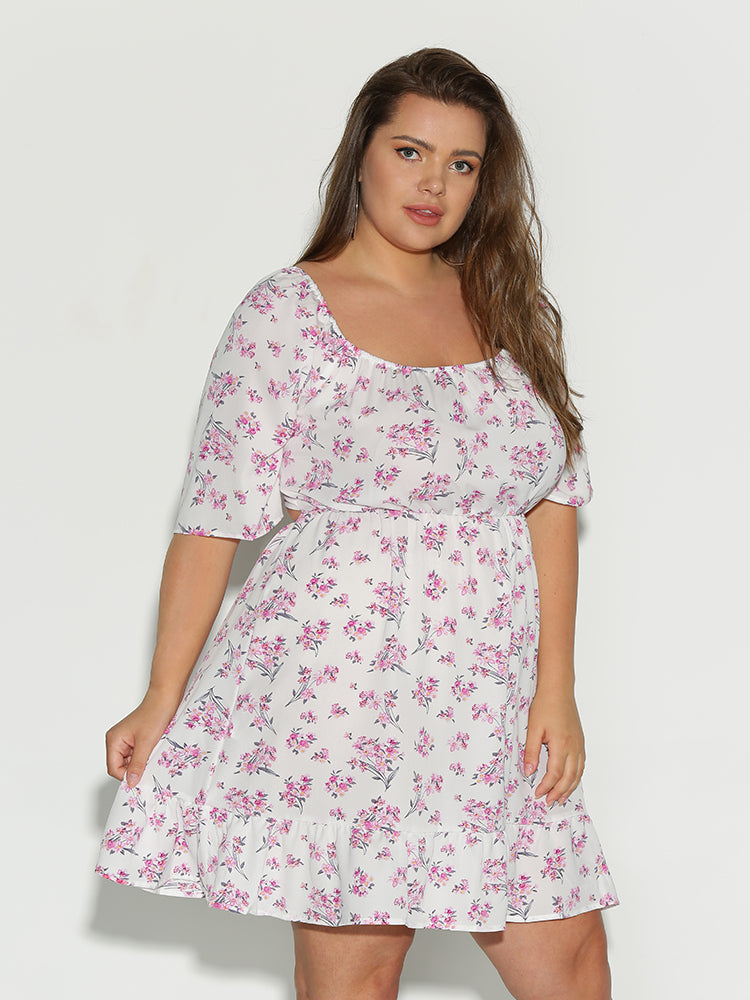 Ditsy Bow Tie Back Dress