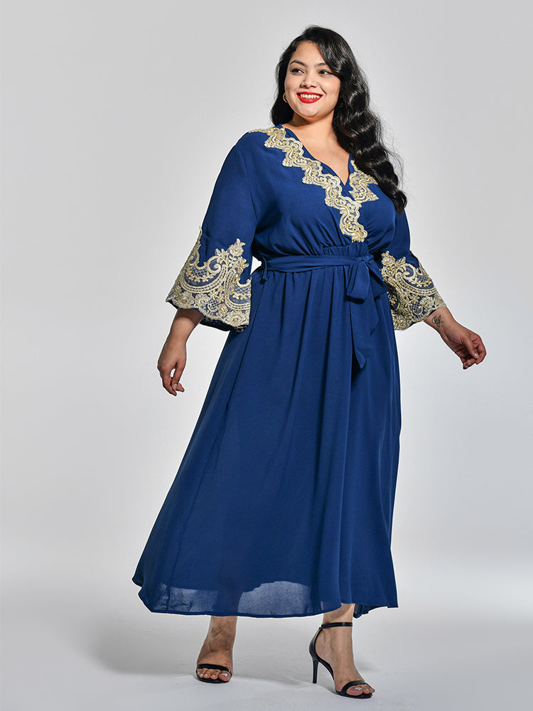 Ethnic Embroidery Maxi Dress