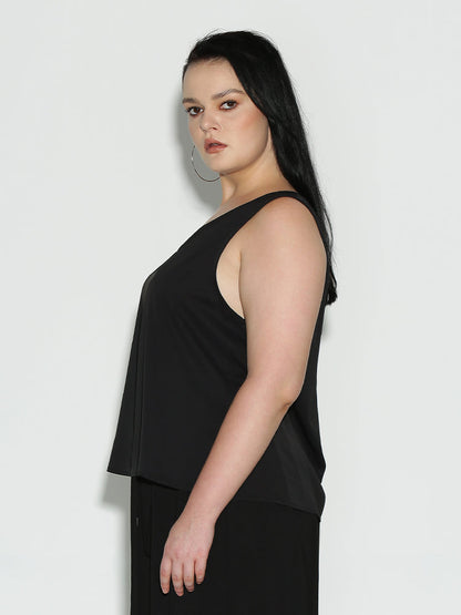 Open Back Solid Tank Top