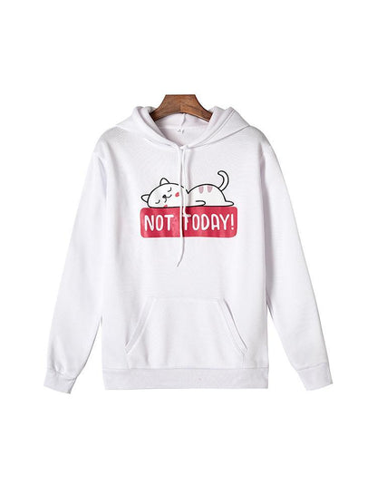 Cartoon Printed Kangaroo Pocket Hoodie