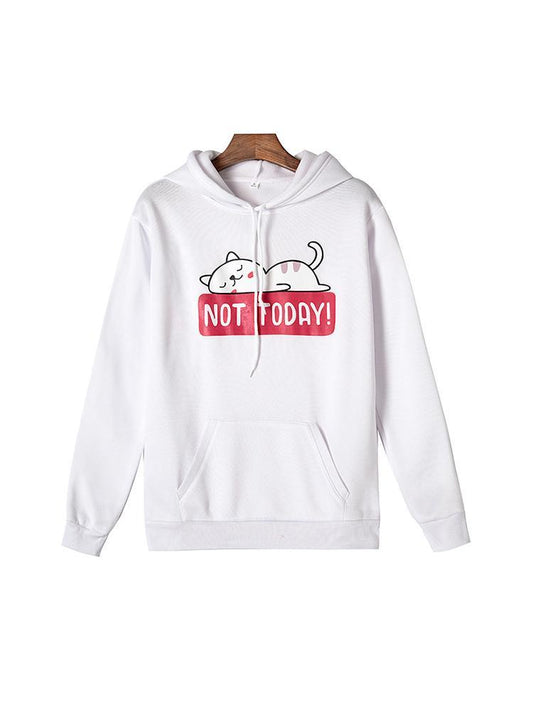Cartoon Printed Kangaroo Pocket Hoodie