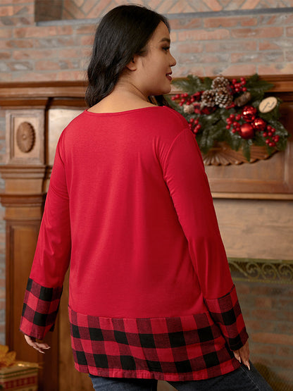 Christmas Elk Printing Pocket T-shirt