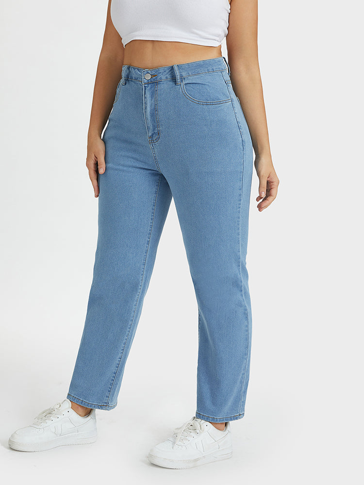 Basic High Waist Pocket Jeans