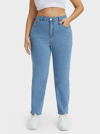 Basic High Waist Pocket Jeans