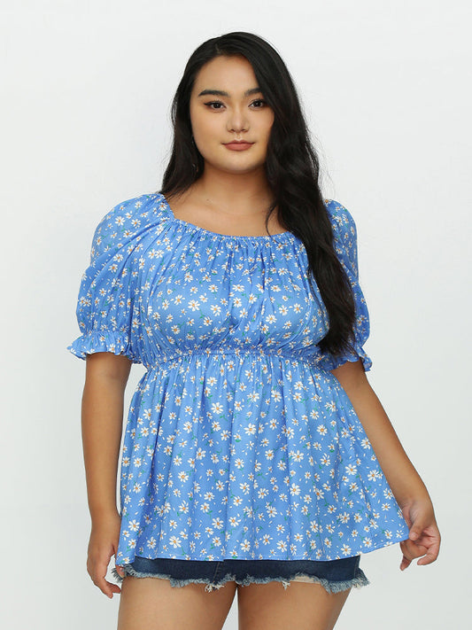 Ditsy Floral Puff Sleeve Blouse