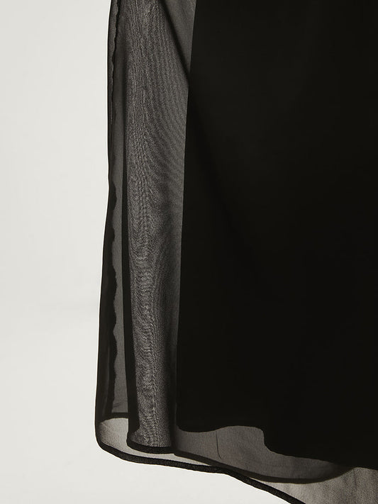 Star Print Lantern Sleeve Pocket Flutter Midi Dress